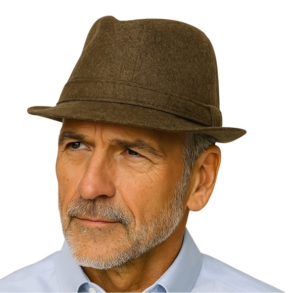 Vintage Stetson Equalizer Brown Tweed Herringbone Wool Blend Fedora size 7-7 1/8 - Picture 8 of 8